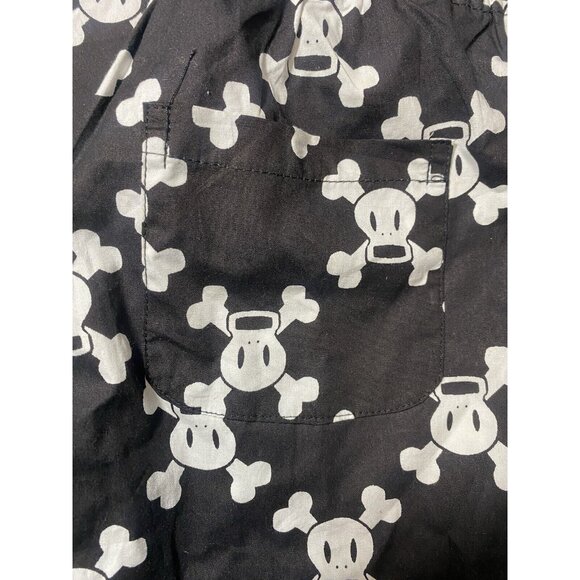 Y2K Paul Frank Pajama Pants - Skurvy Skull & Crossbones Monkey - Women's L - NWO - Picture 3 of 6